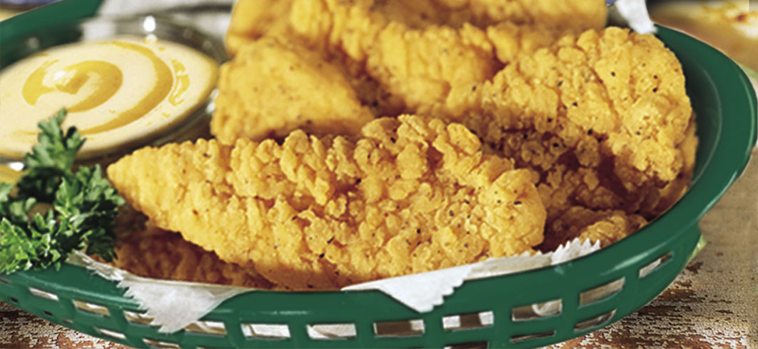 Breaded Chicken Strips. Chicken Strips $2.99 1/4 lb.